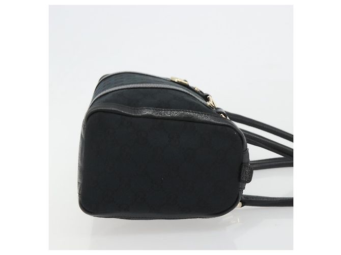 Borsa Boston GUCCI GG Canvas Abbey Nera Oro 130942 Auth 189128A Nero D'oro - vista 4