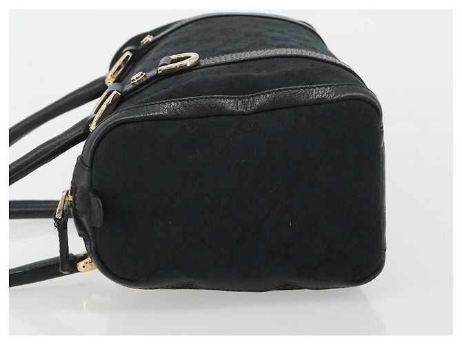 Borsa Boston GUCCI GG Canvas Abbey Nera Oro 130942 Auth 189128A Nero D'oro - vista 5