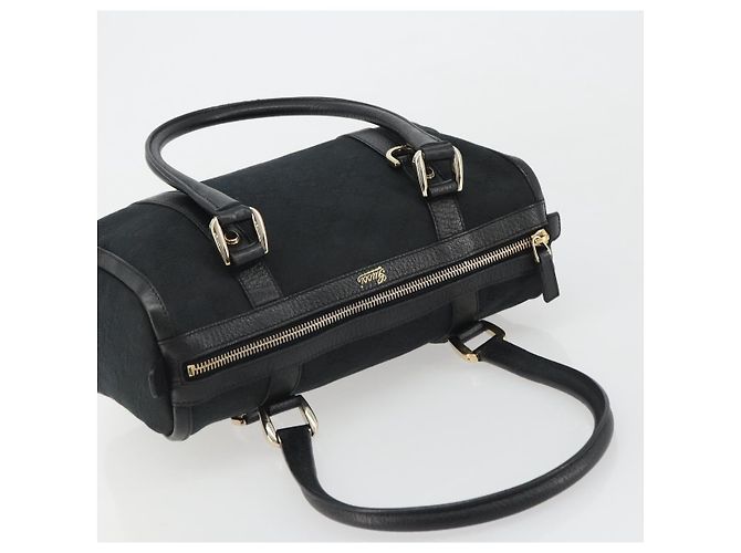 Borsa Boston GUCCI GG Canvas Abbey Nera Oro 130942 Auth 189128A Nero D'oro - vista 6