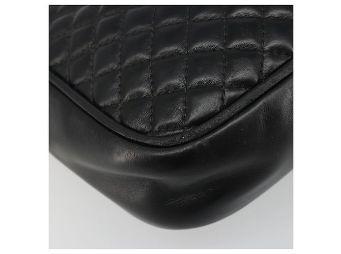 Borsa GUCCI GG Marmont Web Sherry Line in pelle traforata nera e oro 541051 Auth mr2530 Nero D'oro - vista 11