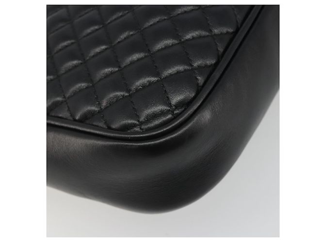 Borsa GUCCI GG Marmont Web Sherry Line in pelle traforata nera e oro 541051 Auth mr2530 Nero D'oro - vista 13