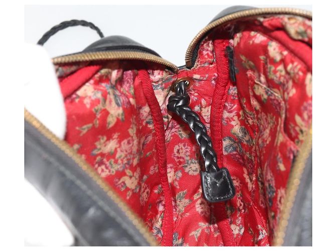Borsa GUCCI GG Marmont Web Sherry Line in pelle traforata nera e oro 541051 Auth mr2530 Nero D'oro - vista 20