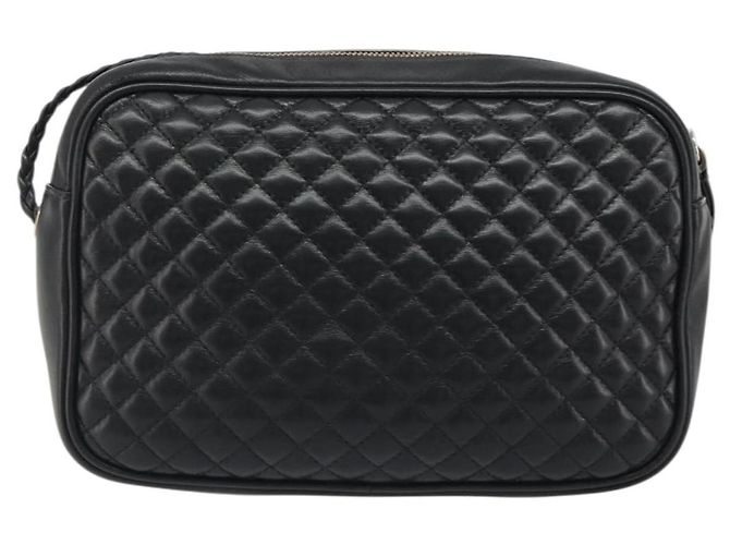 Borsa GUCCI GG Marmont Web Sherry Line in pelle traforata nera e oro 541051 Auth mr2530 Nero D'oro - vista 3