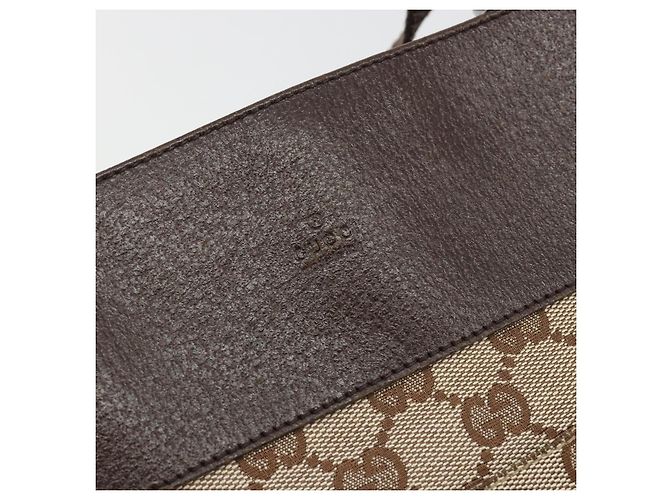 Borsa a tracolla GUCCI GG Canvas Beige Argento 27639 Auth 189298A - vista 14