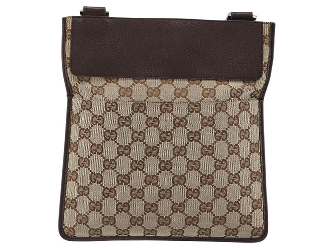 Borsa a tracolla GUCCI GG Canvas Beige Argento 27639 Auth 189298A - vista 2