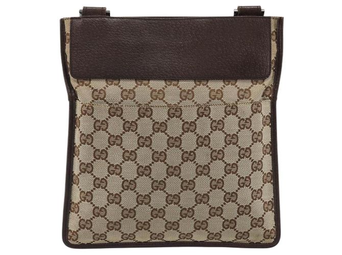 Borsa a tracolla GUCCI GG Canvas Beige Argento 27639 Auth 189298A - vista 3