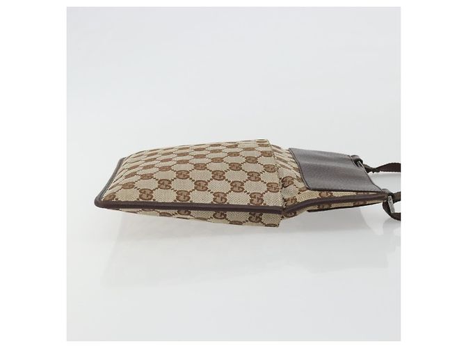 Borsa a tracolla GUCCI GG Canvas Beige Argento 27639 Auth 189298A - vista 4