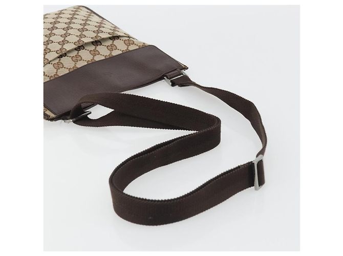 Borsa a tracolla GUCCI GG Canvas Beige Argento 27639 Auth 189298A - vista 7