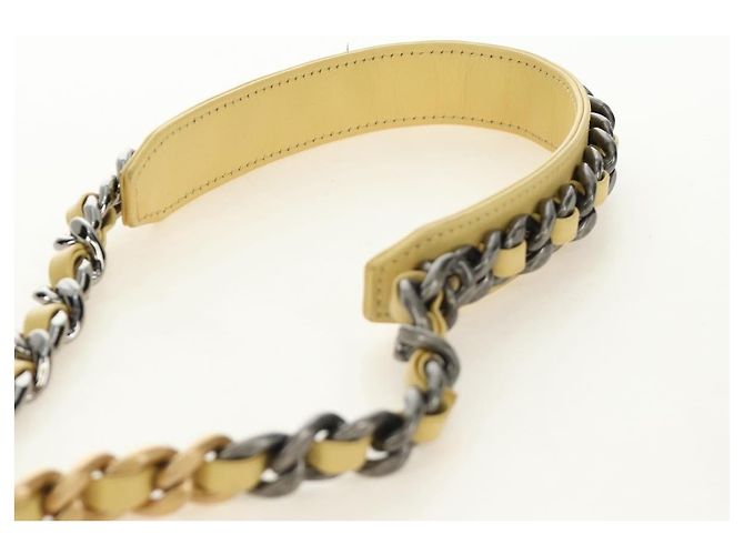 Borsa a Spalla con Catena CHANEL Tweed 2way Oro Giallo Argento CC Auth 189770M D'oro - vista 10