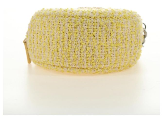 Borsa a Spalla con Catena CHANEL Tweed 2way Oro Giallo Argento CC Auth 189770M D'oro - vista 11