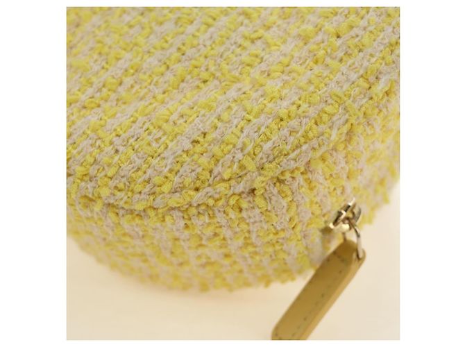 Borsa a Spalla con Catena CHANEL Tweed 2way Oro Giallo Argento CC Auth 189770M D'oro - vista 15