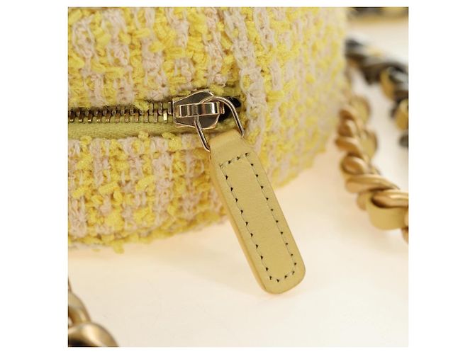 Borsa a Spalla con Catena CHANEL Tweed 2way Oro Giallo Argento CC Auth 189770M D'oro - vista 17