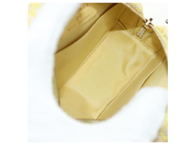 Borsa a Spalla con Catena CHANEL Tweed 2way Oro Giallo Argento CC Auth 189770M D'oro - vista 19