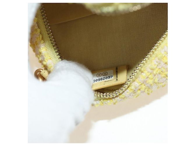 Borsa a Spalla con Catena CHANEL Tweed 2way Oro Giallo Argento CC Auth 189770M D'oro - vista 23