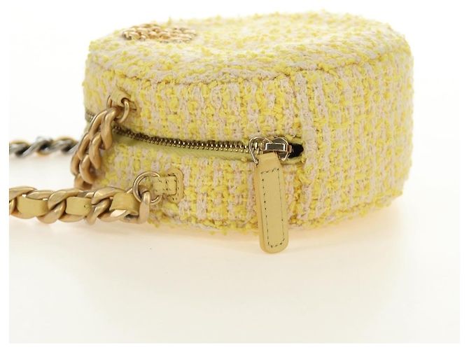Borsa a Spalla con Catena CHANEL Tweed 2way Oro Giallo Argento CC Auth 189770M D'oro - vista 4