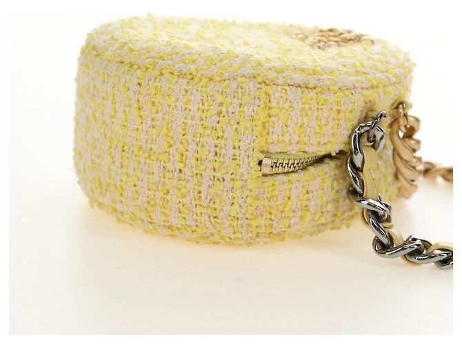 Borsa a Spalla con Catena CHANEL Tweed 2way Oro Giallo Argento CC Auth 189770M D'oro - vista 5