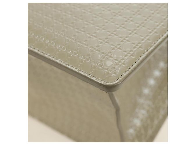 Borsa a tracolla Montaigne Christian Dior in pelle vernice beige oro Auth ar13976V D'oro - vista 16