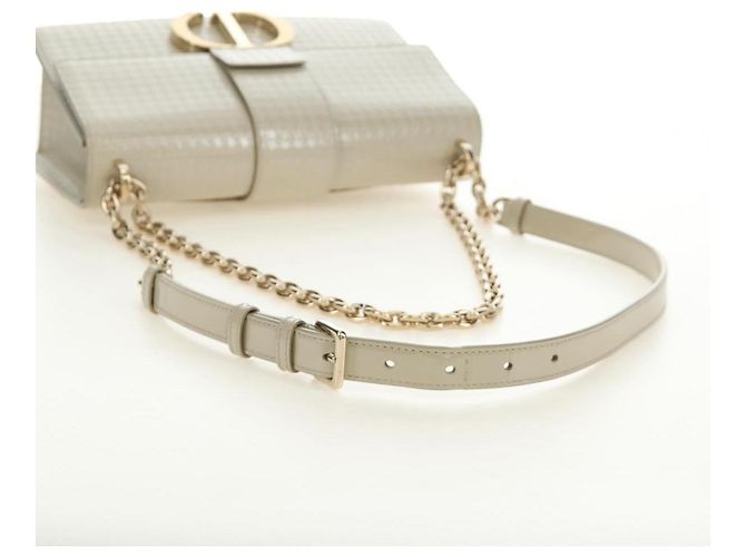 Borsa a tracolla Montaigne Christian Dior in pelle vernice beige oro Auth ar13976V D'oro - vista 7