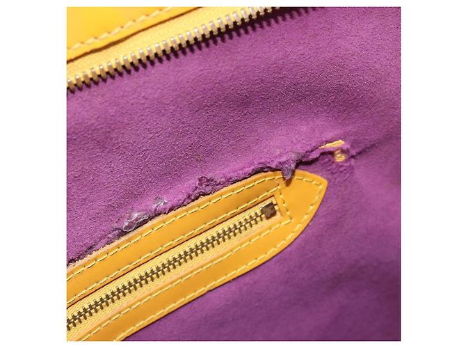 LOUIS VUITTON Epi Lussac Borsa a Spalla Gialla M52289 LV Auth bs35736 Giallo - vista 11