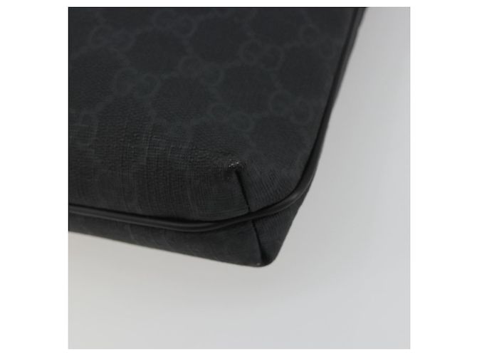 Borsa a tracolla GUCCI GG Supreme PVC Nero Argento 322279 Auth 190302 - vista 10