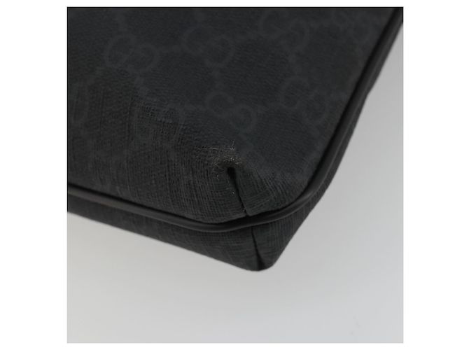 Borsa a tracolla GUCCI GG Supreme PVC Nero Argento 322279 Auth 190302 - vista 12