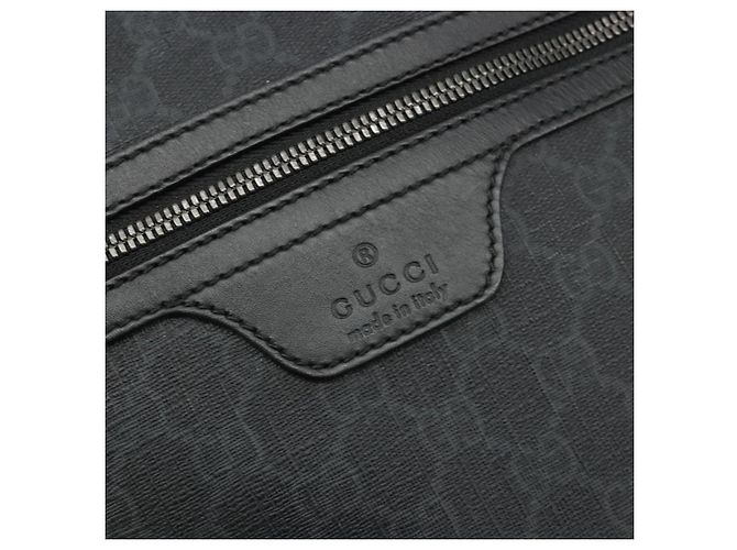 Borsa a tracolla GUCCI GG Supreme PVC Nero Argento 322279 Auth 190302 - vista 14