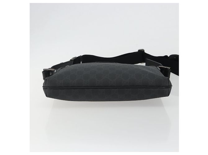 Borsa a tracolla GUCCI GG Supreme PVC Nero Argento 322279 Auth 190302 - vista 9