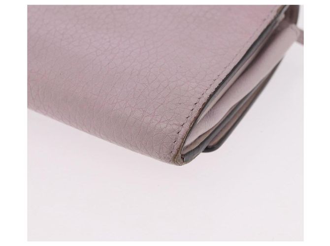 FENDI Long Wallet Leather Purple Gold 8M0427 Auth bs35938 Dourado Roxo - vista 12