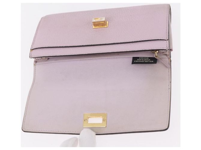 FENDI Long Wallet Leather Purple Gold 8M0427 Auth bs35938 Dourado Roxo - vista 14