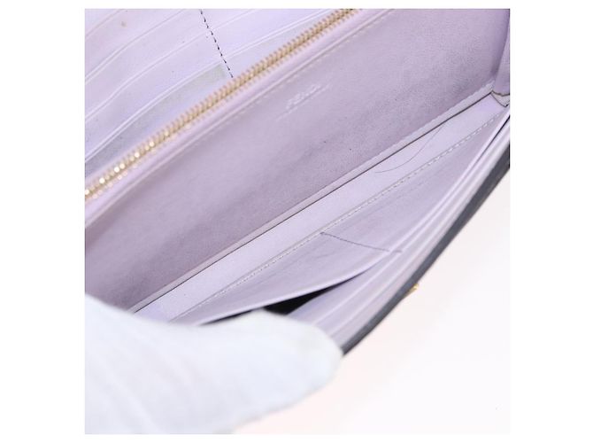 FENDI Long Wallet Leather Purple Gold 8M0427 Auth bs35938 Dourado Roxo - vista 18