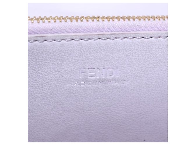 FENDI Long Wallet Leather Purple Gold 8M0427 Auth bs35938 Dourado Roxo - vista 20