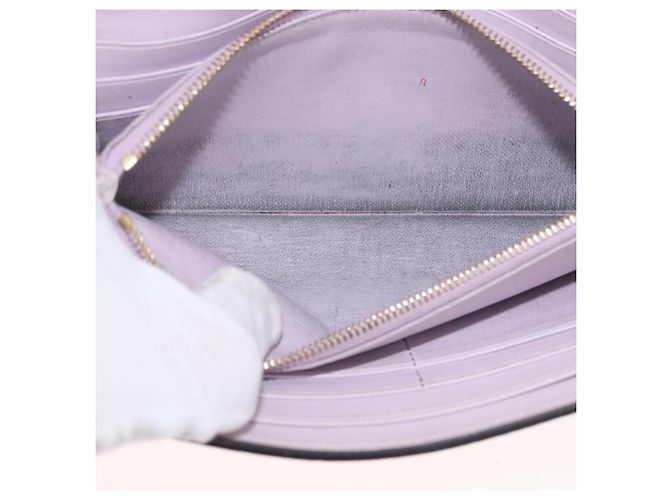 FENDI Long Wallet Leather Purple Gold 8M0427 Auth bs35938 Dourado Roxo - vista 22