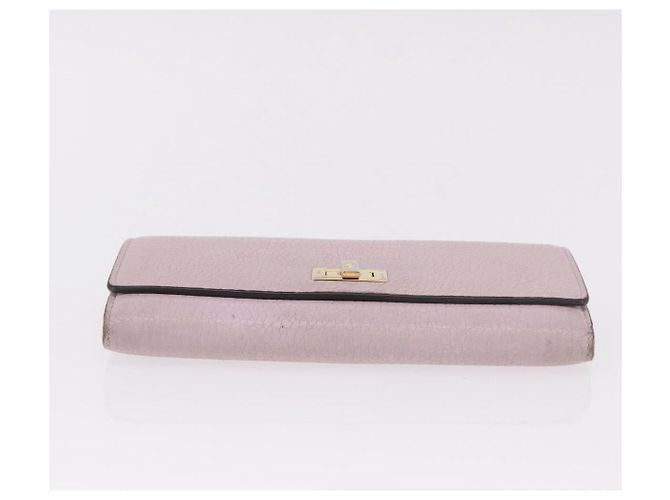 FENDI Long Wallet Leather Purple Gold 8M0427 Auth bs35938 Dourado Roxo - vista 7