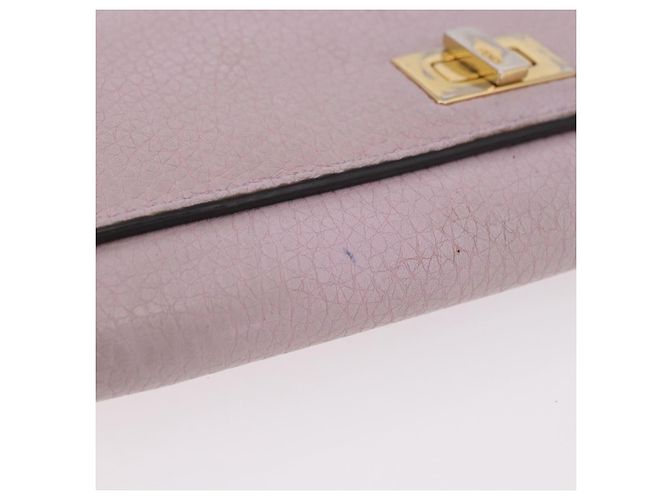 FENDI Long Wallet Leather Purple Gold 8M0427 Auth bs35938 Dourado Roxo - vista 8
