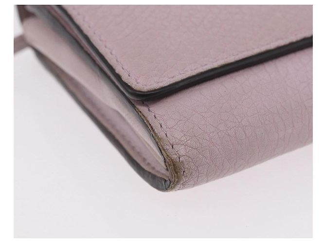 FENDI Long Wallet Leather Purple Gold 8M0427 Auth bs35938 Dourado Roxo - vista 9