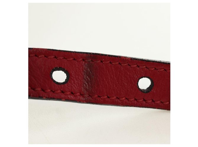 Borsa a tracolla PRADA Comic Electra in pelle rossa e argento Auth BA13728V Rosso - vista 10