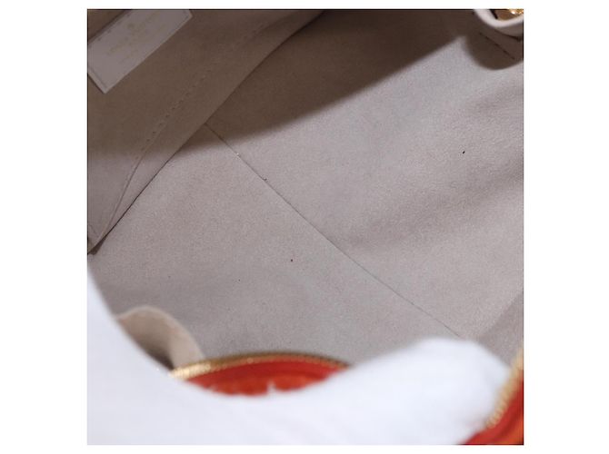LOUIS VUITTON Monogram Jaguar LV Match Square Bag Orange M46212 Auth 186370SAM Arancione - vista 19