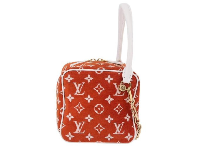 LOUIS VUITTON Monogram Jaguar LV Match Square Bag Orange M46212 Auth 186370SAM Arancione - vista 2