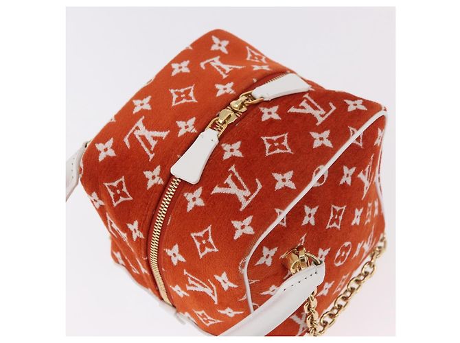 LOUIS VUITTON Monogram Jaguar LV Match Square Bag Orange M46212 Auth 186370SAM Arancione - vista 6