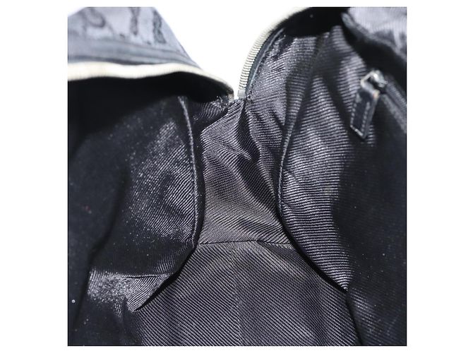 Borsa GUCCI GG Canvas Nera Argento 002 1115 Auth 189936 Nero - vista 19
