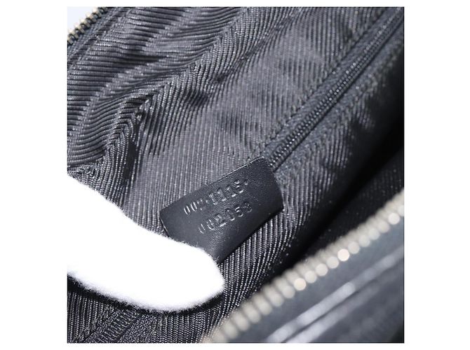 Borsa GUCCI GG Canvas Nera Argento 002 1115 Auth 189936 Nero - vista 23
