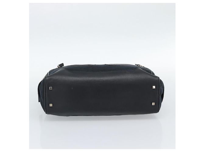 Borsa GUCCI GG Canvas Nera Argento 002 1115 Auth 189936 Nero - vista 9