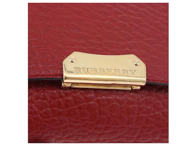 Borsa a Spalla BURBERRY in Pelle Rossa e Oro Auth ka5014A Rosso D'oro - vista 15