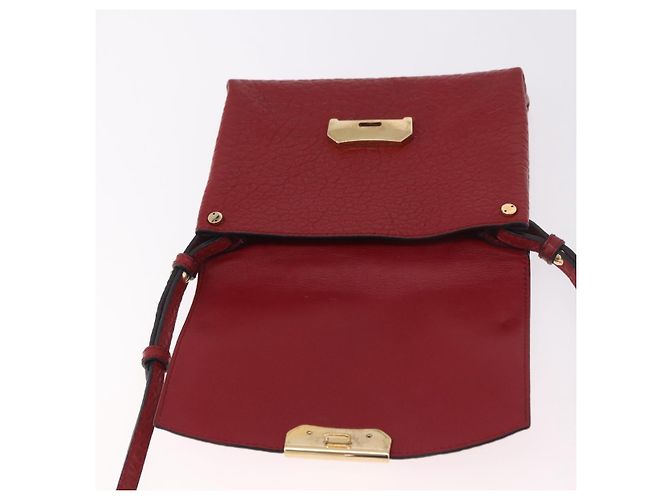 Borsa a Spalla BURBERRY in Pelle Rossa e Oro Auth ka5014A Rosso D'oro - vista 16