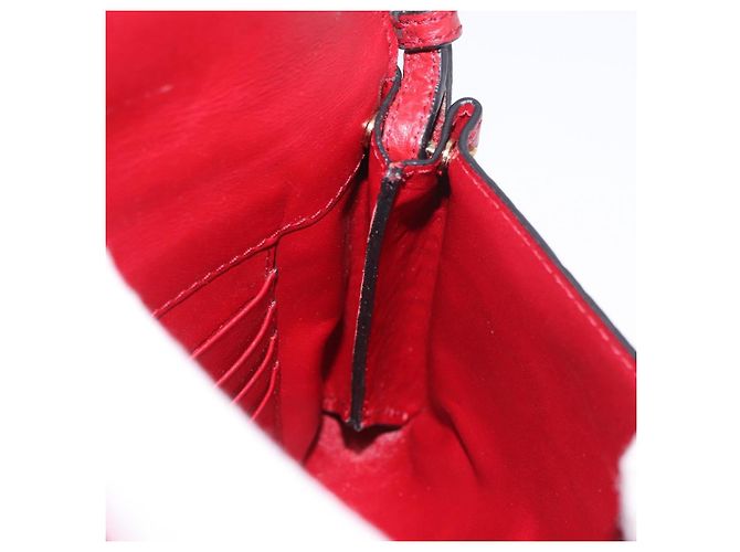 Borsa a Spalla BURBERRY in Pelle Rossa e Oro Auth ka5014A Rosso D'oro - vista 19