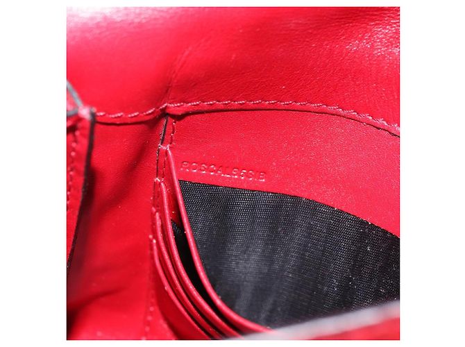 Borsa a Spalla BURBERRY in Pelle Rossa e Oro Auth ka5014A Rosso D'oro - vista 22