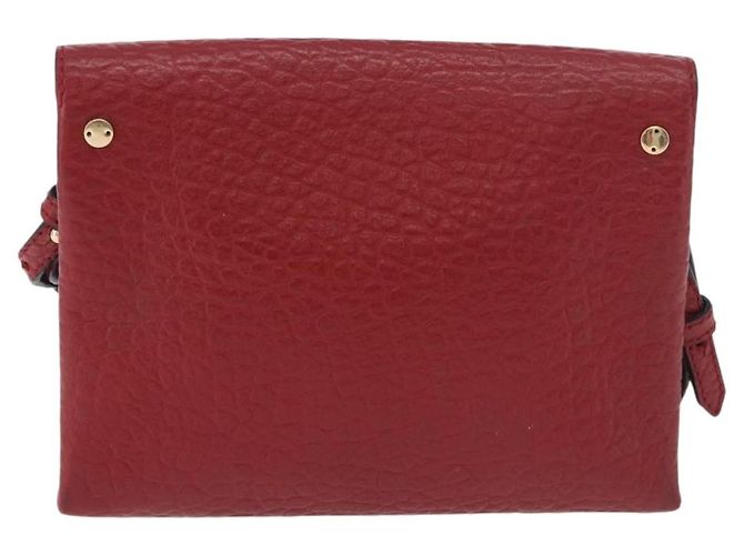 Borsa a Spalla BURBERRY in Pelle Rossa e Oro Auth ka5014A Rosso D'oro - vista 3