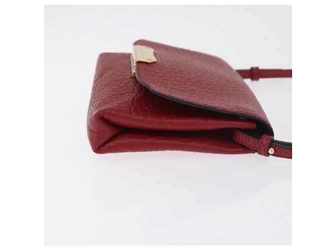 Borsa a Spalla BURBERRY in Pelle Rossa e Oro Auth ka5014A Rosso D'oro - vista 4