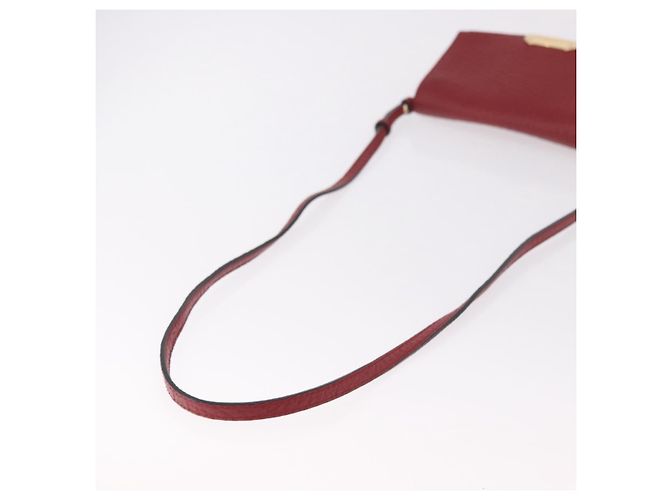 Borsa a Spalla BURBERRY in Pelle Rossa e Oro Auth ka5014A Rosso D'oro - vista 7
