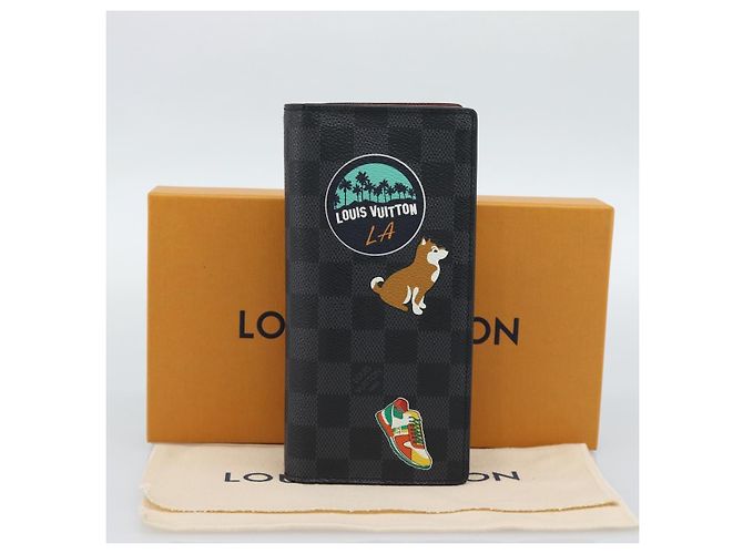 LOUIS VUITTON Damier Graphite Porte Feuille Brother Long Wallet LV Auth 189789M Damier ebene - vista 12